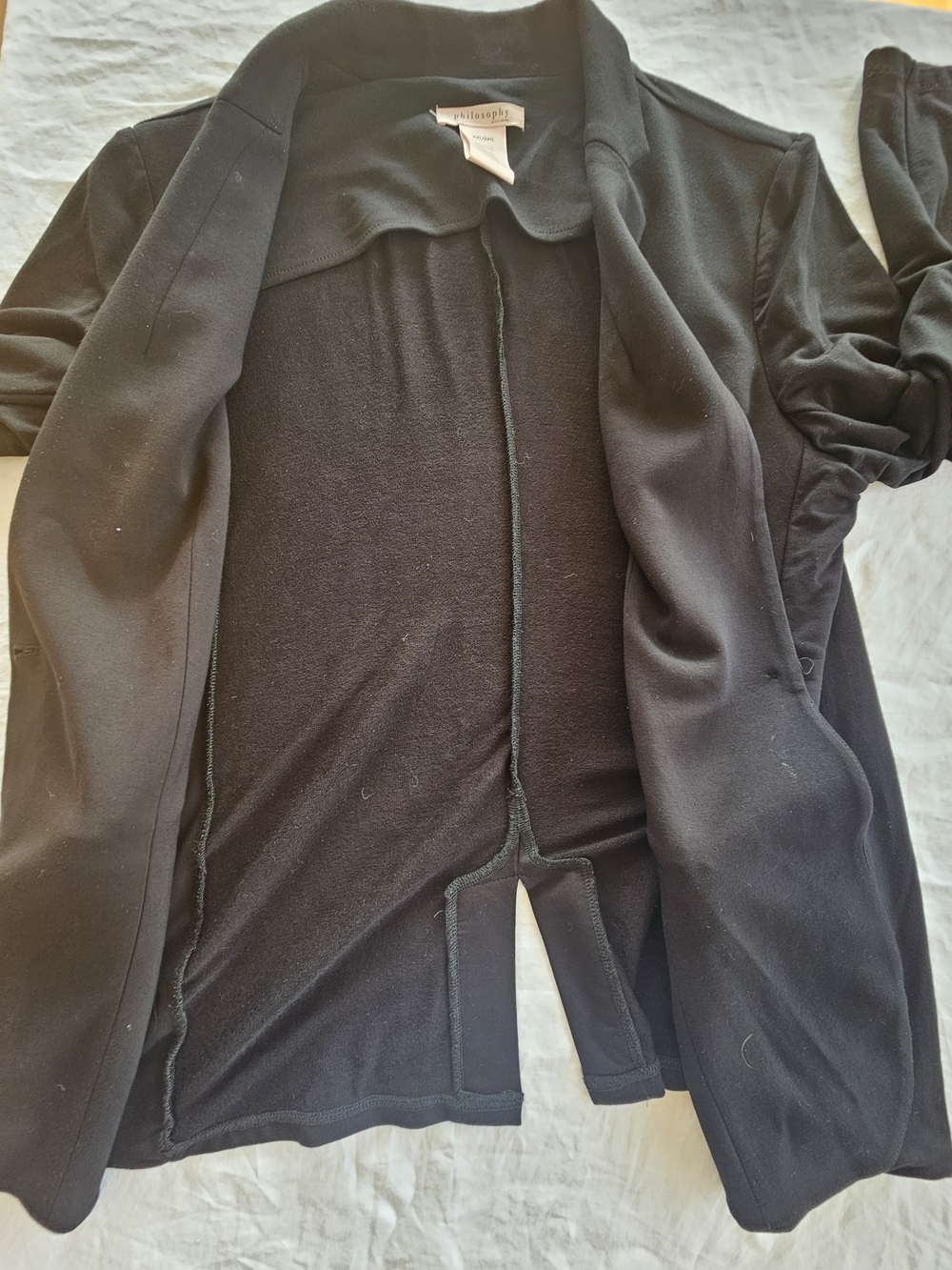 Philosophy Black Single-Button Blazer Size XXL - Picture 6 of 6
